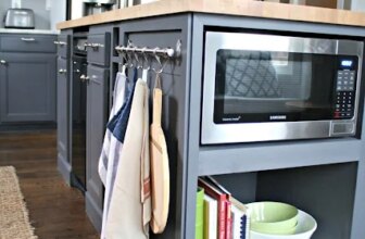 How to Move a Microwave to a Kitchen Island | Thrifty Decor Chick